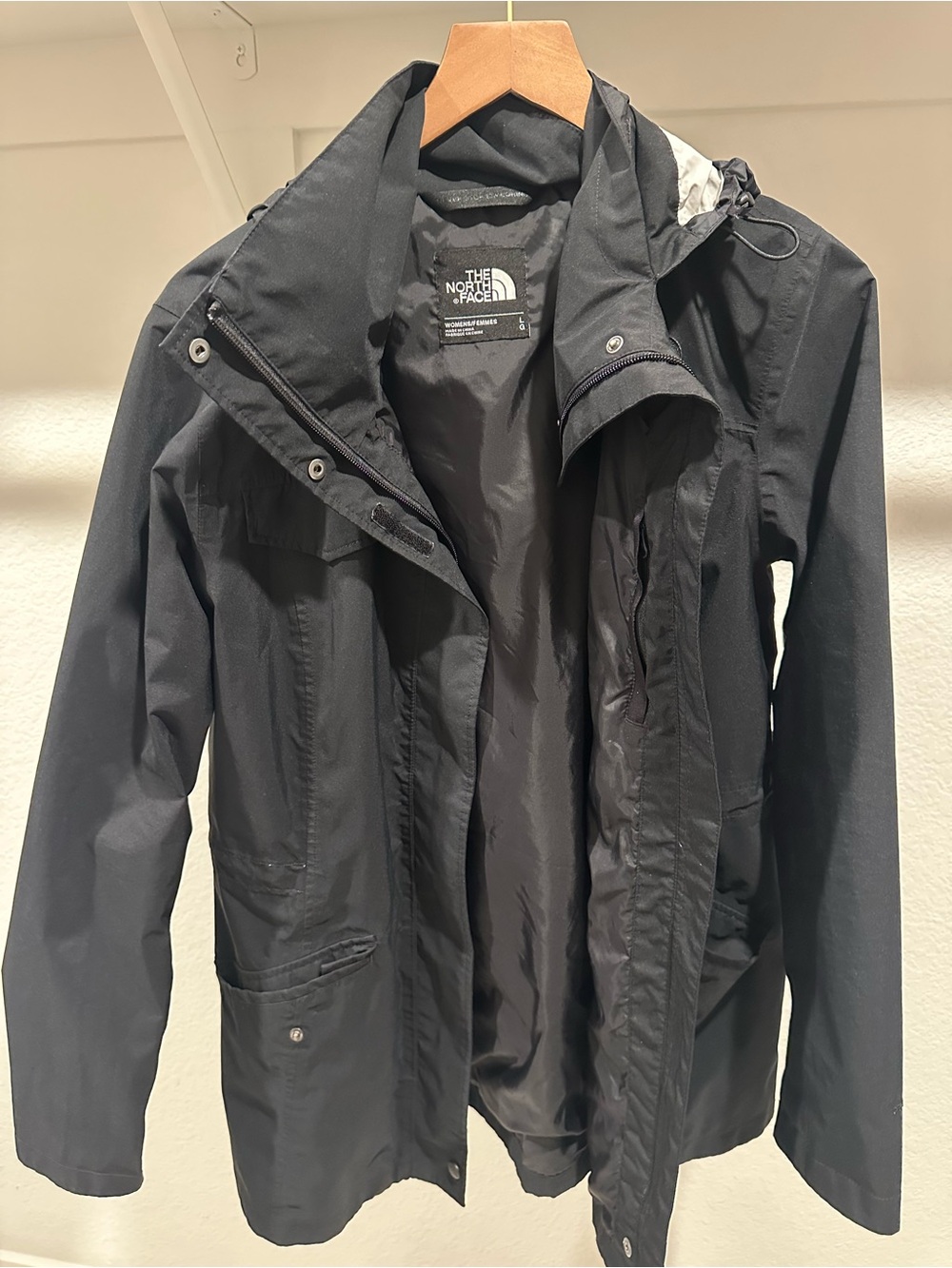 The North Face Men's Black Hooded Rain Jacket
